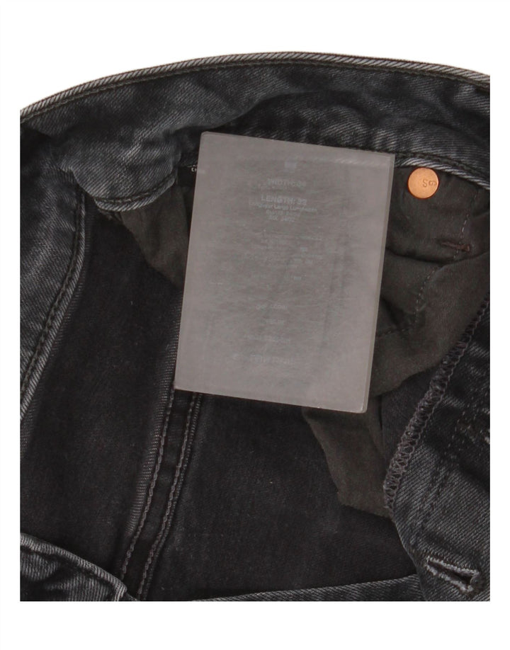 G-Star Masculino 3301 Slim Jeans W34 L32 Algodão Preto