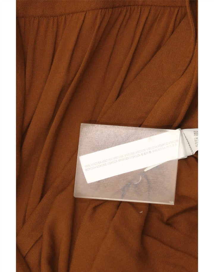 Vestido feminino Massimo Dutti EU 42 grande viscose marrom