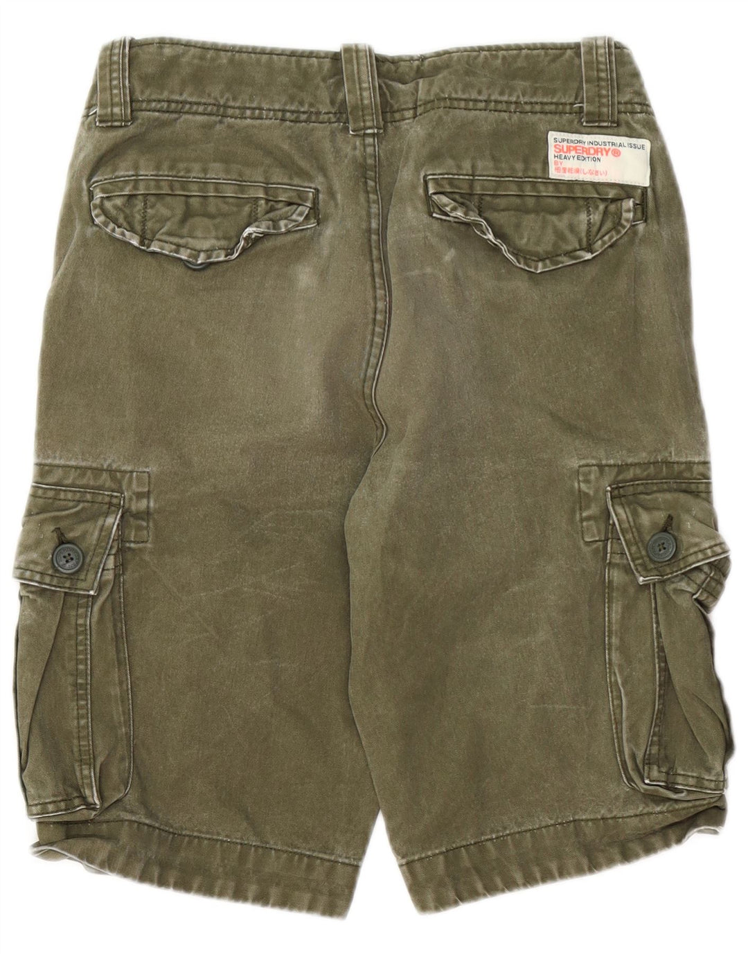 Shorts cargo masculino SUPERDRY pequeno W29 algodão cáqui