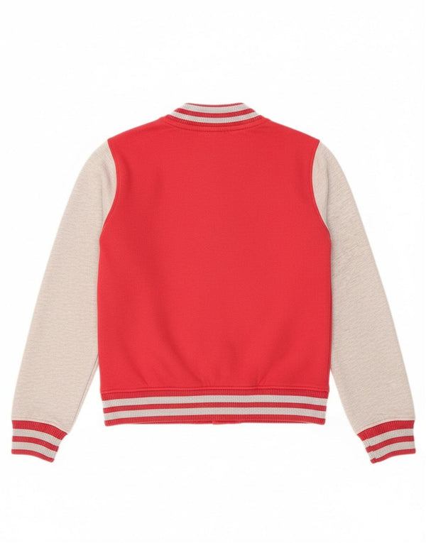Superdry Womens Varsity Jacket UK 10 pequeno algodão colorblock vermelho