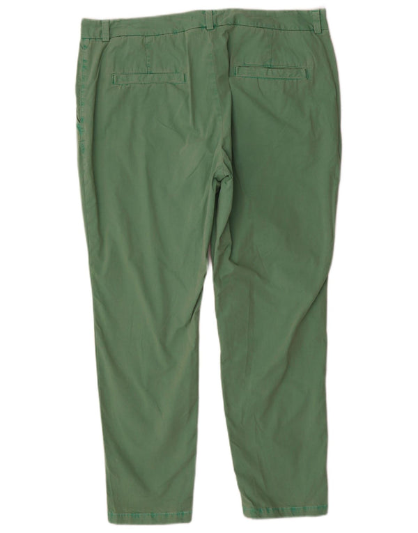 Calça Chino Feminina Marks & Spencer Slim UK 16 Grande W36 L27 Algodão Verde
