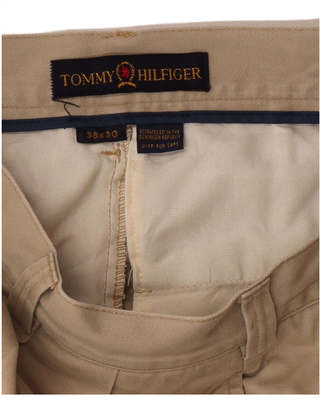 Tommy Hilfiger Calça Chino Masculina Reta W38 L30 Bege