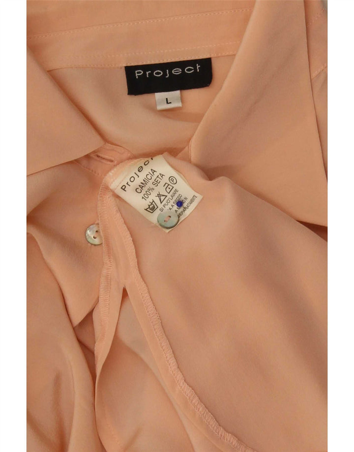 Blusa feminina Project UK 16 grande seda rosa