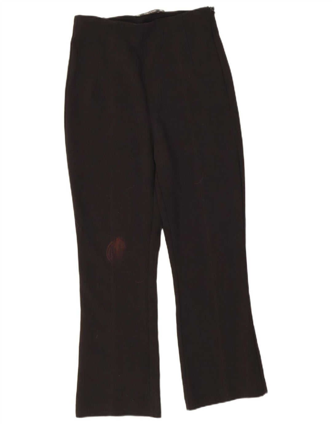 Calça feminina Zara Bootcut cortada W26 L23 preta