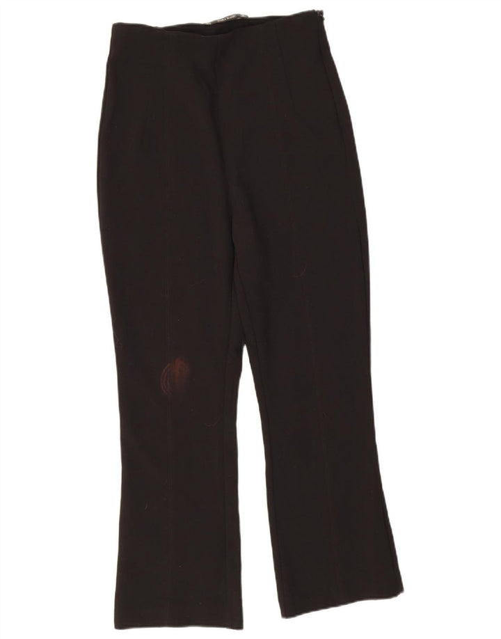 Calça feminina Zara Bootcut cortada W26 L23 preta