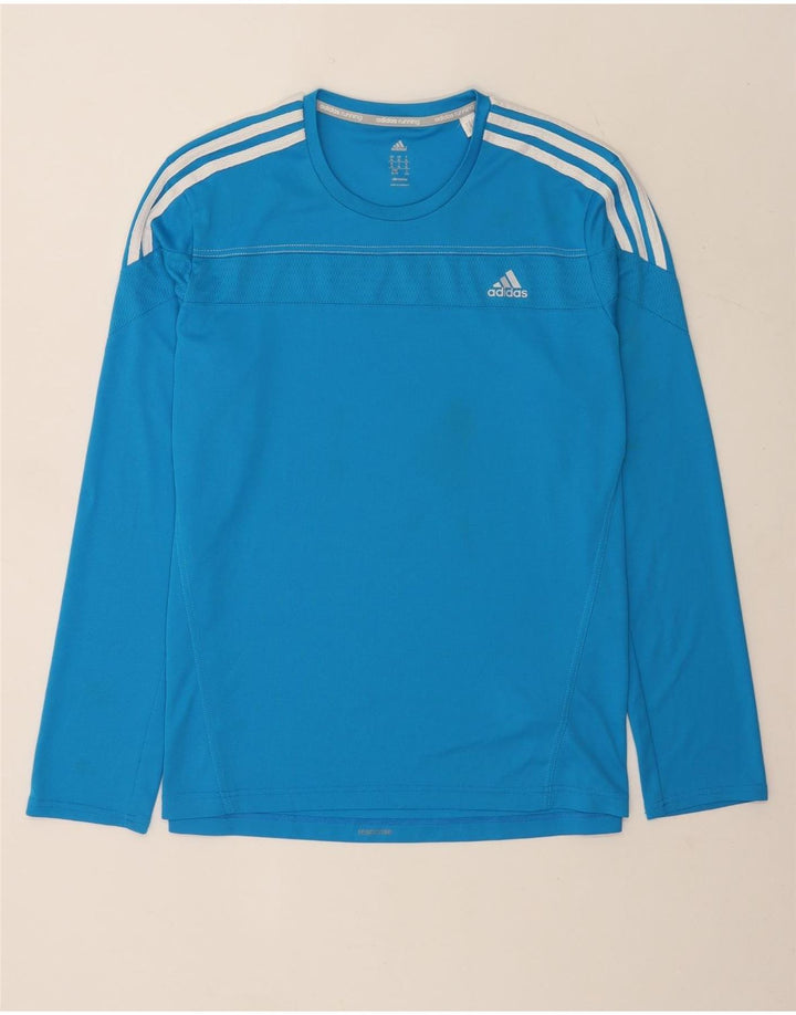Adidas Masculino Climalite Top Manga Longa XL Azul Poliéster