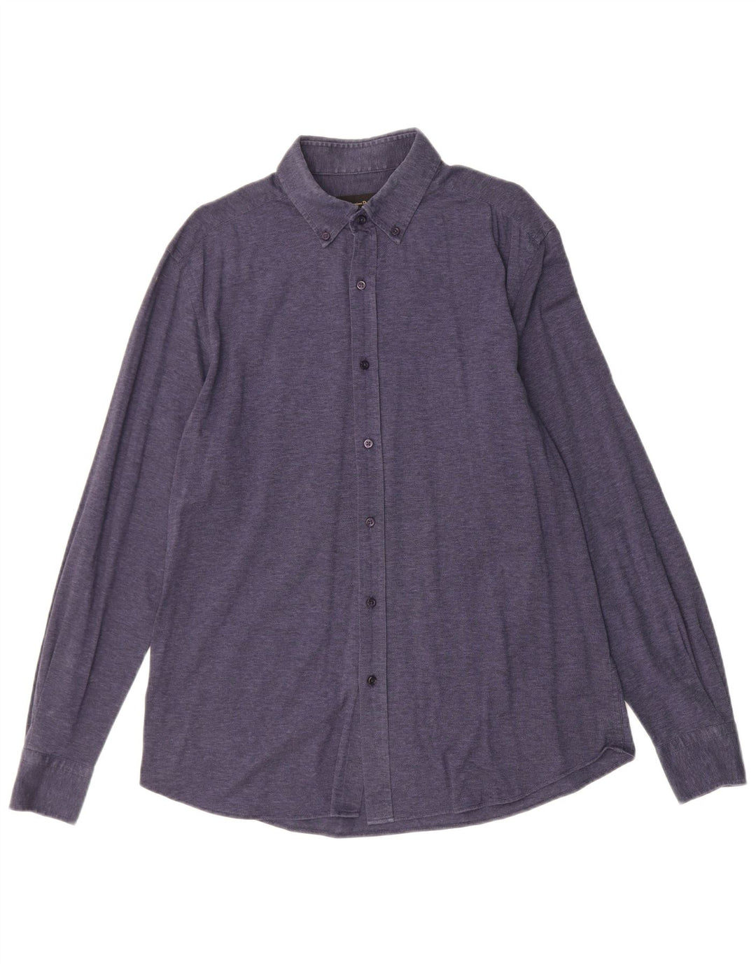 Camisa masculina de flanela MASSIMO DUTTI grande algodão azul