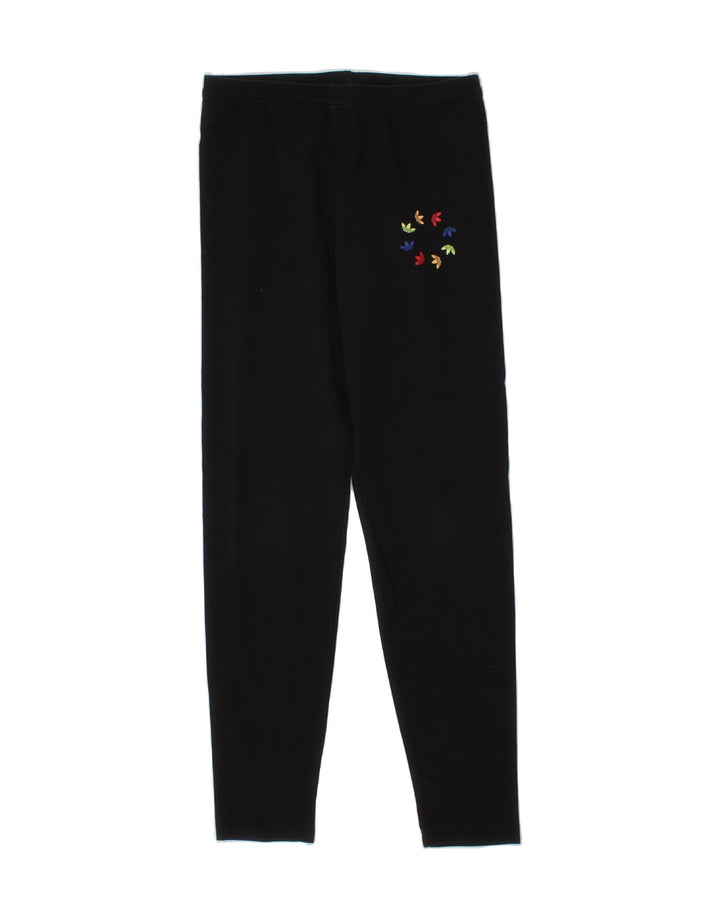ADIDAS Girls Leggings 10-11 Years  Black Cotton Vintage Adidas and Second-Hand Adidas from Messina Hembry 