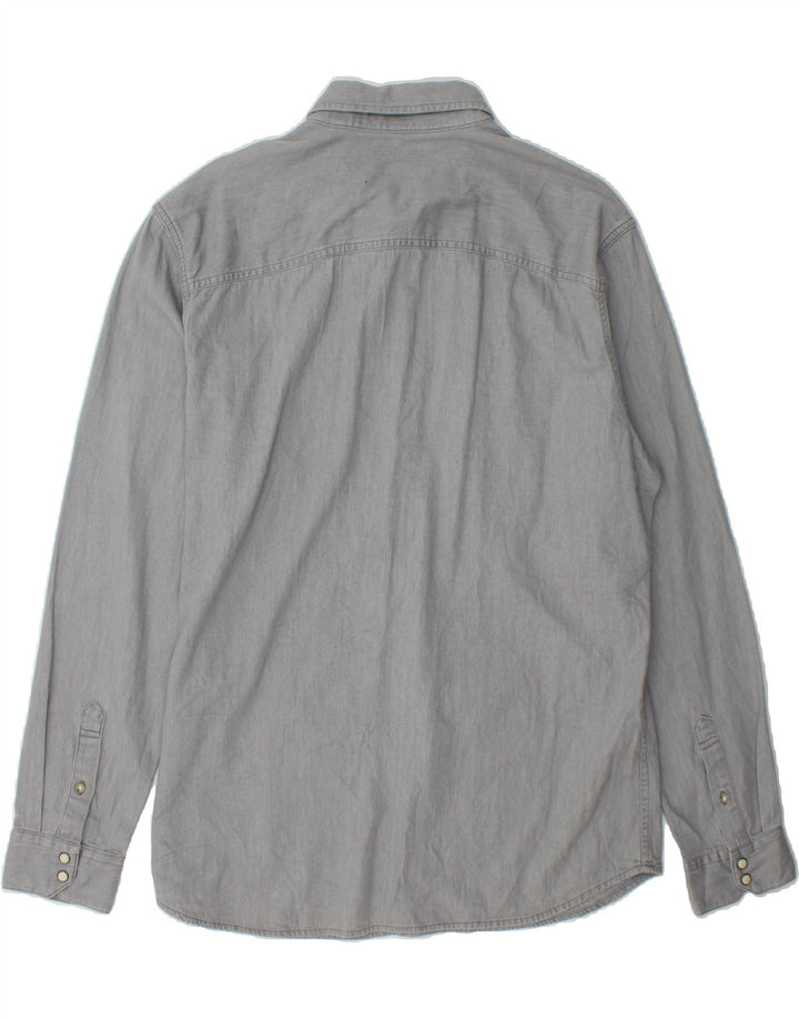 JACK & JONES Mens Denim Shirt XL Grey Cotton Vintage Jack & Jones and Second-Hand Jack & Jones from Messina Hembry 
