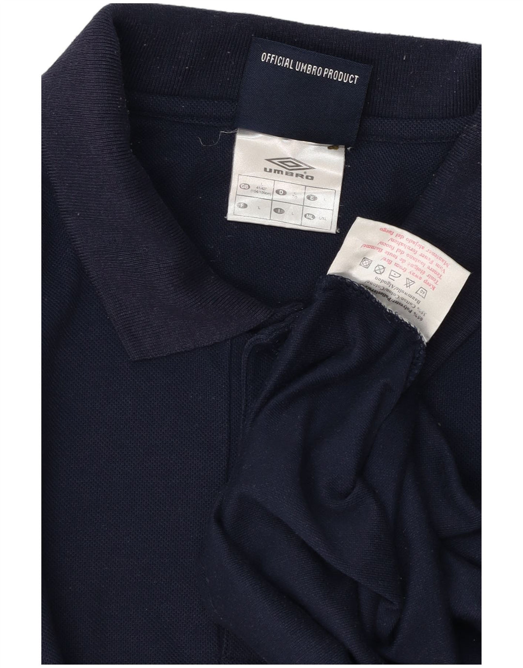 Camisa polo masculina Umbro grande poliéster azul marinho