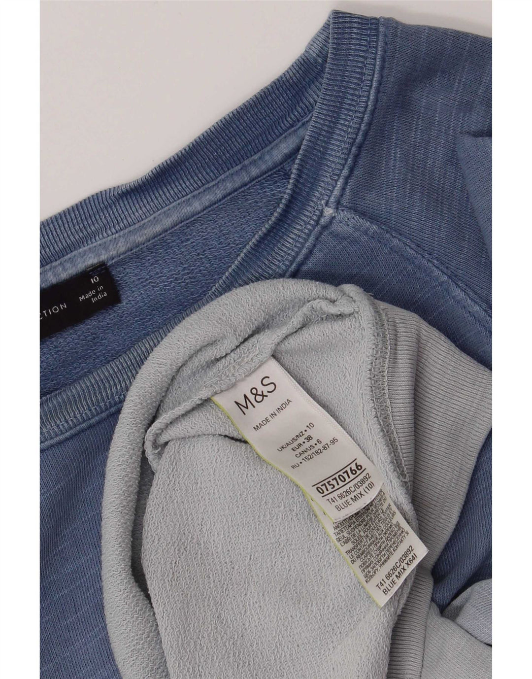 Suéter feminino Marks & Spencer Reino Unido 10 pequeno tie-dye azul