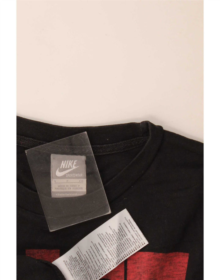 Camiseta Nike masculina gráfica top pequeno algodão preto