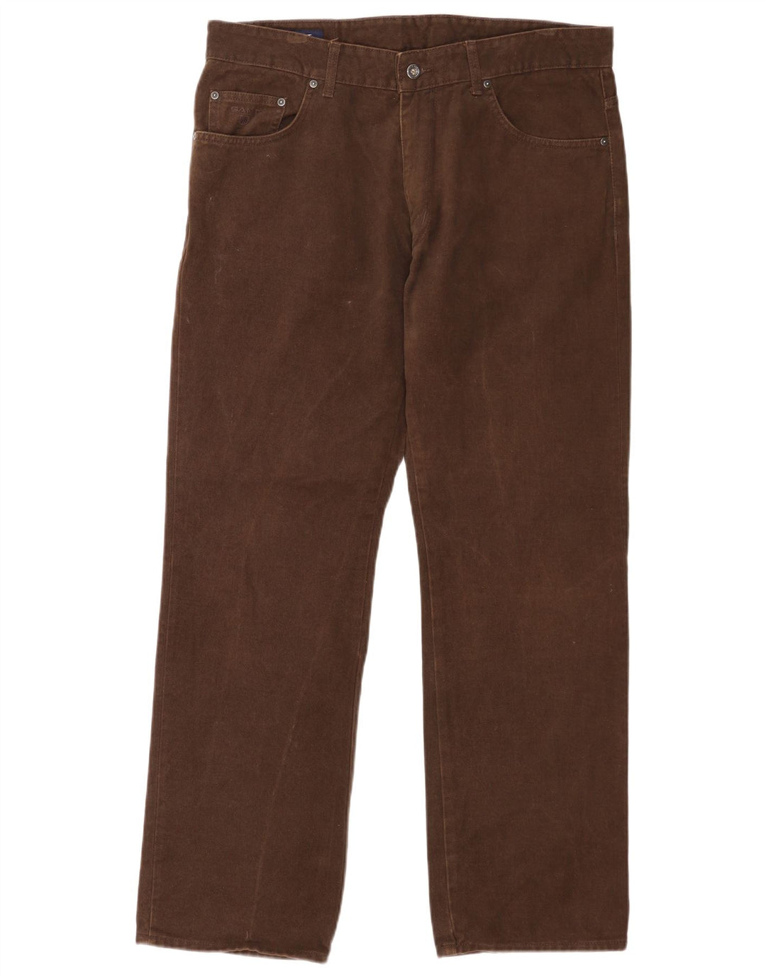 Calça casual masculina regular Gant W36 L32 algodão marrom