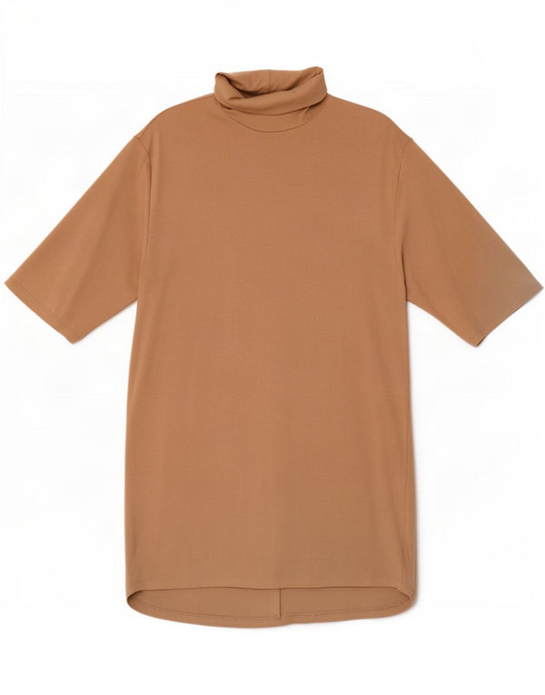 Vestido feminino Zara UK 16 grande algodão bege