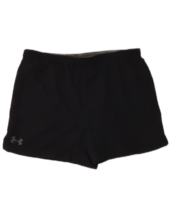 UNDER ARMOUR Shorts esportivos masculinos grandes de poliéster preto