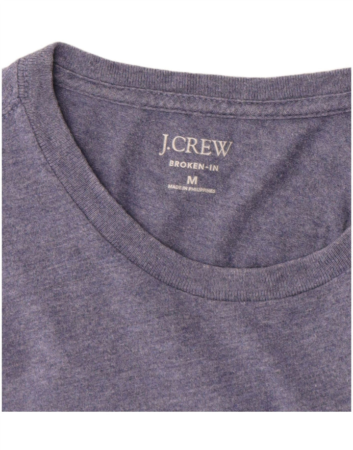 J. Crew Camiseta feminina quebrada em algodão manchado azul médio