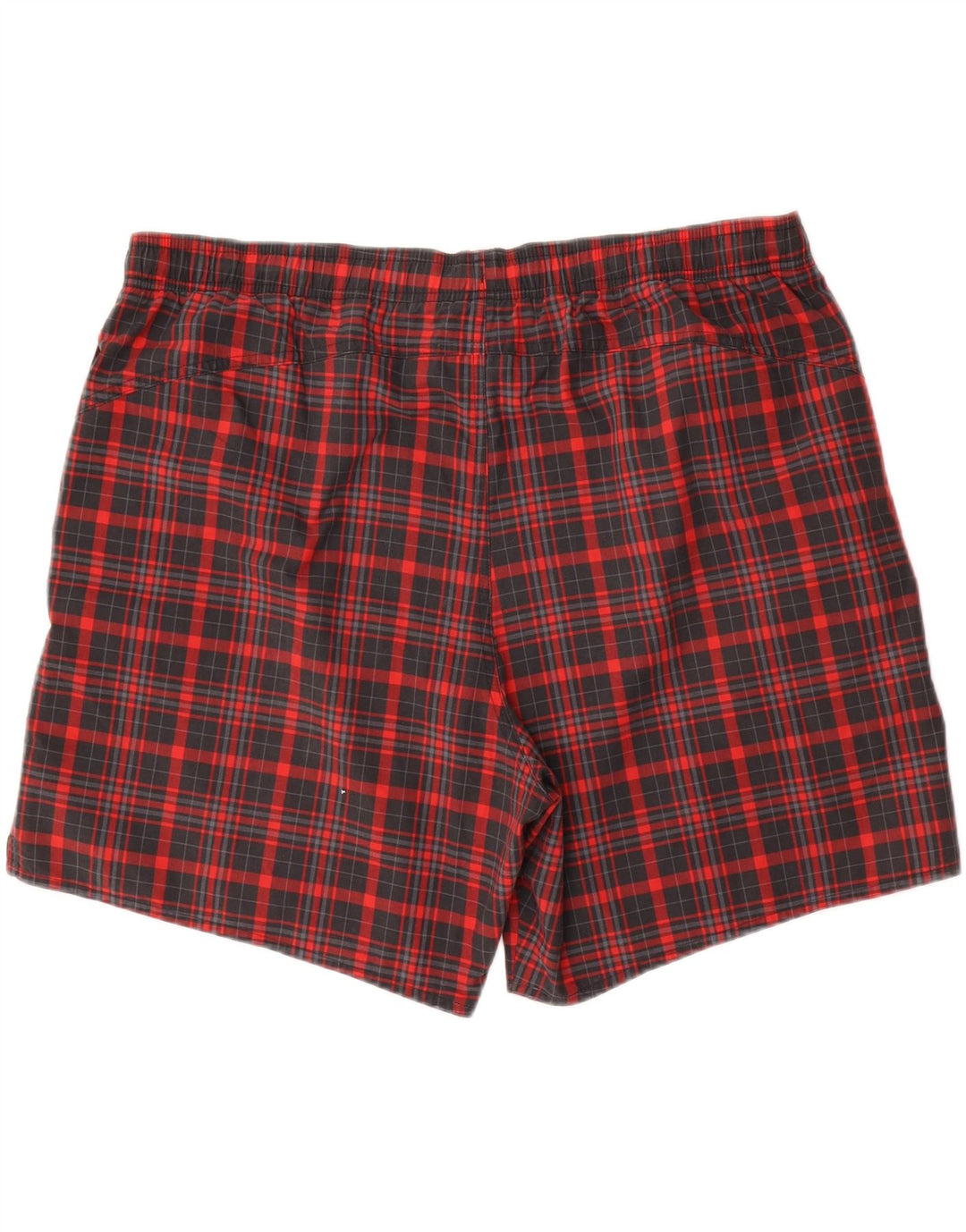 Shorts de natação masculino Adidas XL vermelho xadrez poliéster