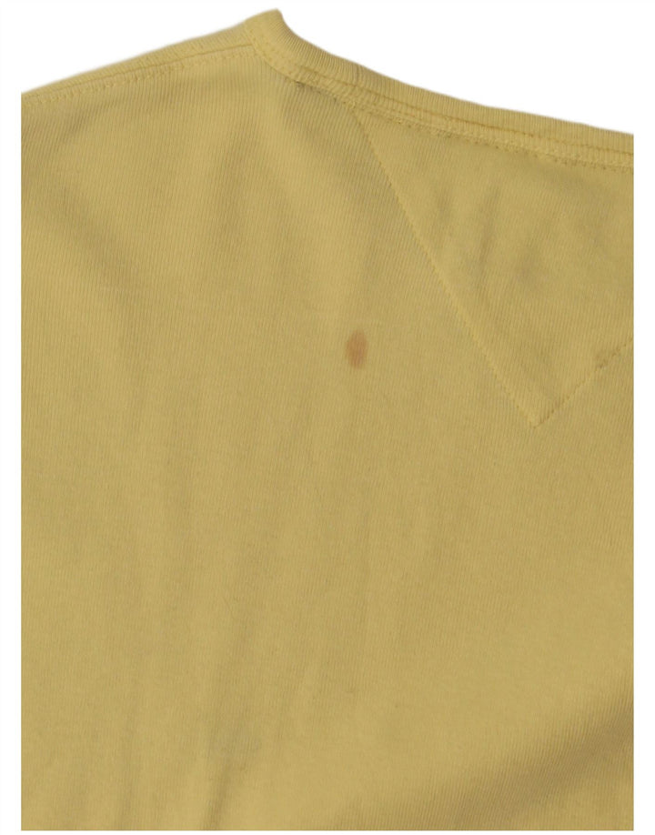 Camiseta masculina Tommy Hilfiger Top médio algodão amarelo