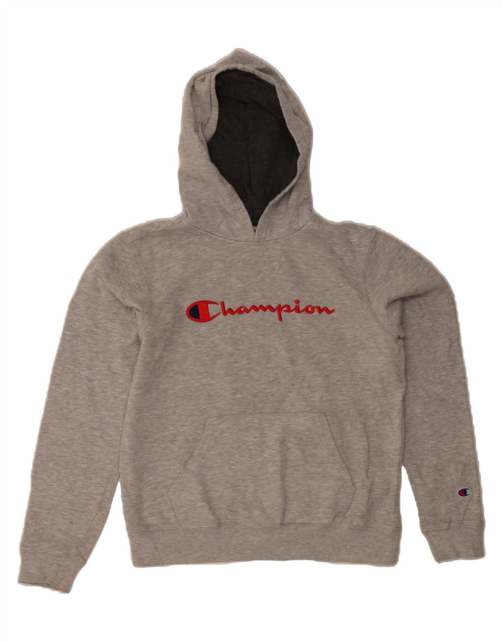 CHAMPION Womens Graphic Hoodie Jumper UK 18 XL Grey Cotton Vintage Champion and Second-Hand Champion from Messina Hembry 