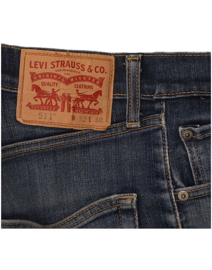LEVI'S Mens 511 Slim Jeans W32 L30 Blue Cotton