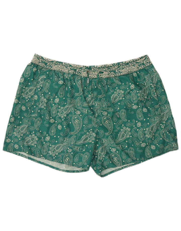 COAST Calção de banho masculino grande verde Paisley