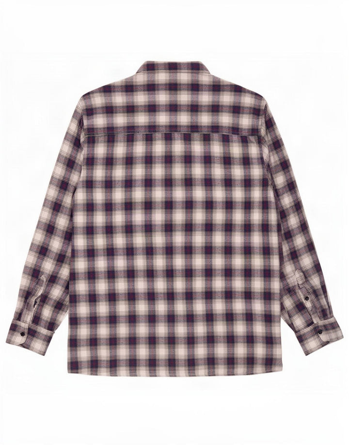 Camisa masculina de flanela Rosengarten de algodão xadrez azul médio