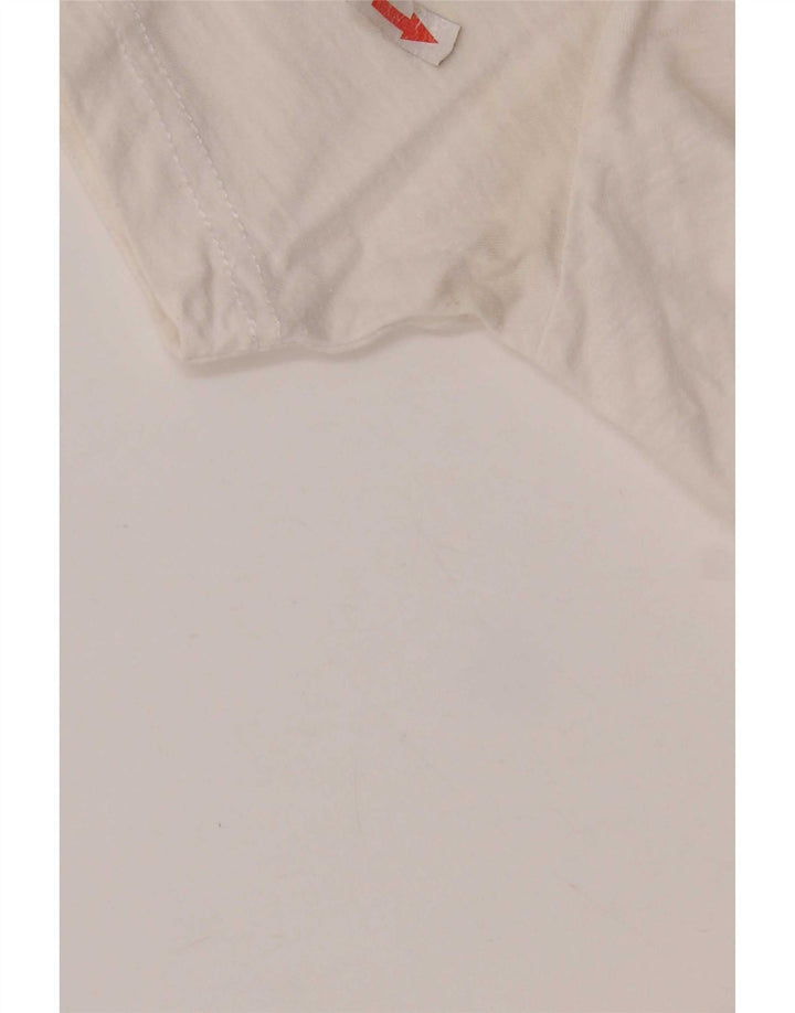 Tommy Hilfiger Camiseta masculina gráfica Top médio algodão branco