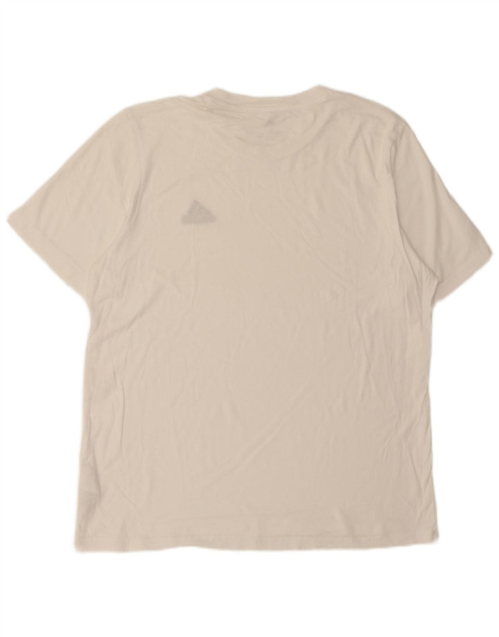 ADIDAS Mens Camiseta Top Grande Off White Algodão