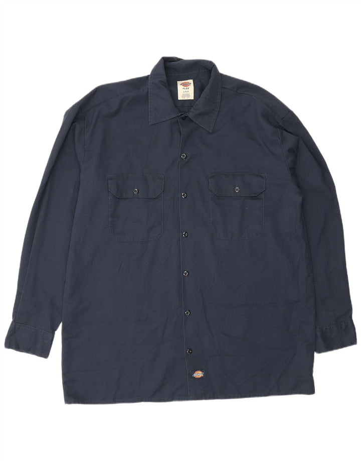 Camisa masculina Dickies grande poliéster azul marinho