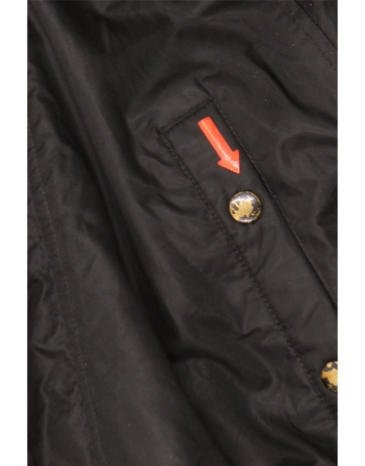 Jaqueta acolchoada com capuz masculina Superdry UK 38 médio preto nylon