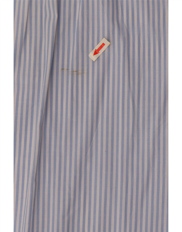 Vestido túnica oversized feminino Zara Reino Unido 14 risca de giz azul médio