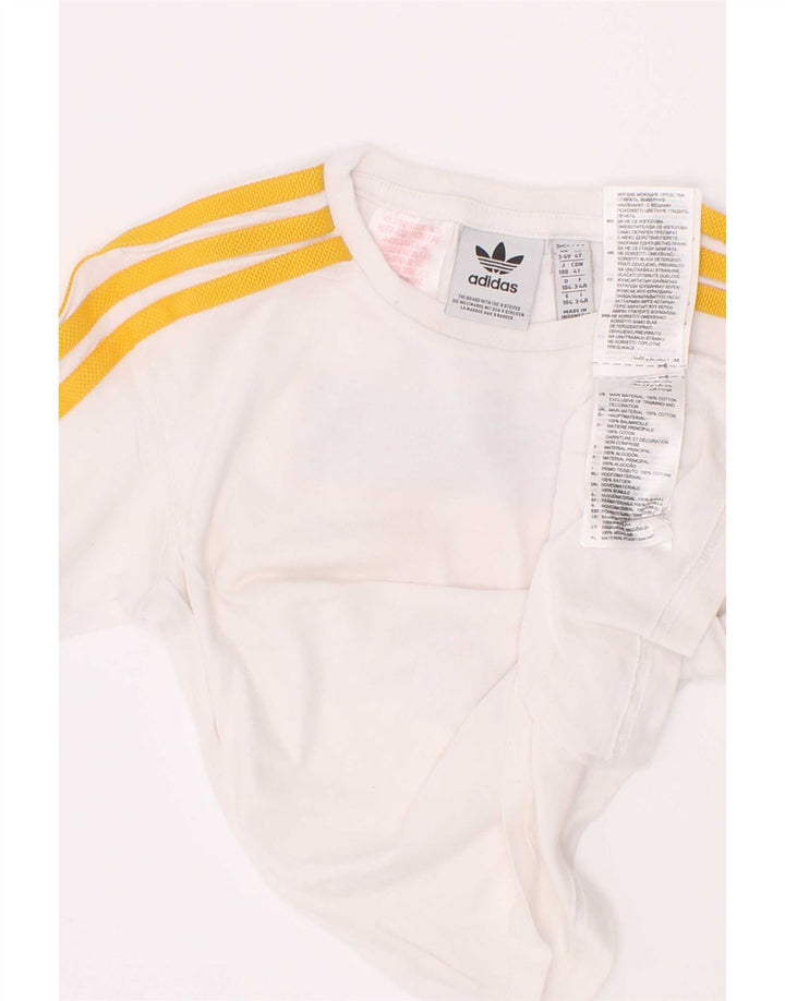 Camiseta Adidas Meninos Graphic Top 3-4 Anos Algodão Branco