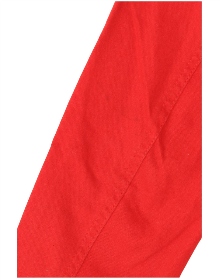 Jaqueta blazer feminina vintage de 6 botões Reino Unido 12 algodão vermelho médio