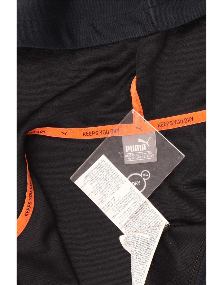 Suéter Puma Boys Graphic Zip com capuz 9-10 anos azul marinho poliéster