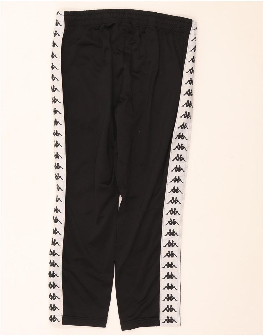 Calça de treino masculina Kappa com estampa gráfica média preta em poliéster