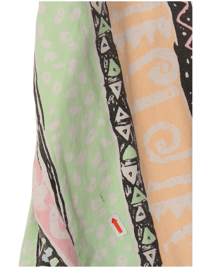 Calça feminina Blues cintura alta cônica W34 L31 multicolorida geométrica