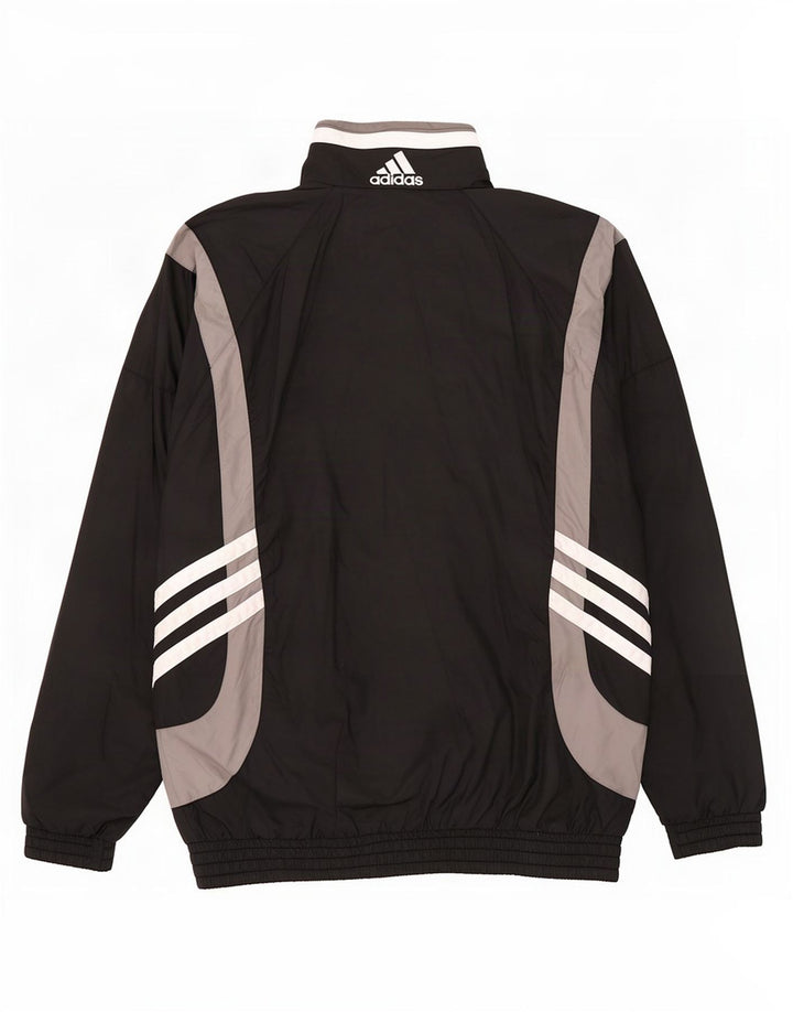 Adidas Mens Tracksuit Top Jacket UK 38/40 Medium Black Colourblock