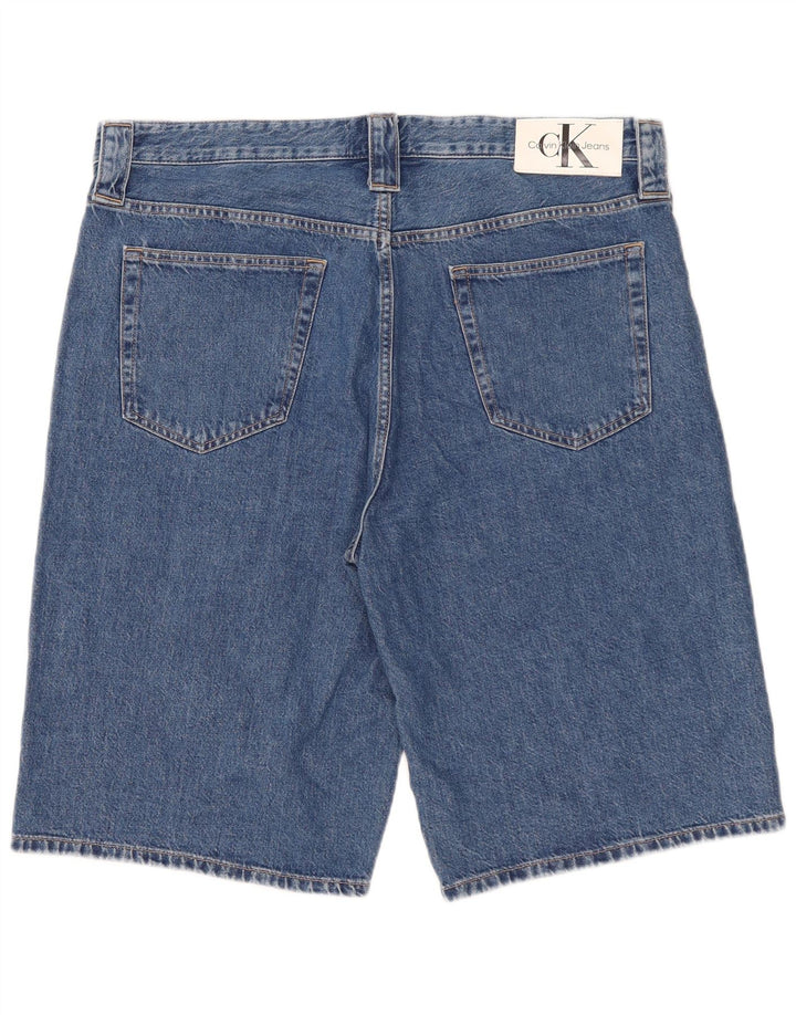 Shorts jeans masculino Calvin Klein W36 grande algodão azul