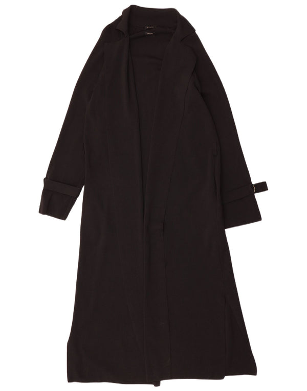Massimo Dutti Womens Longline Cardigan Open Sweater UK 14 Medium Black