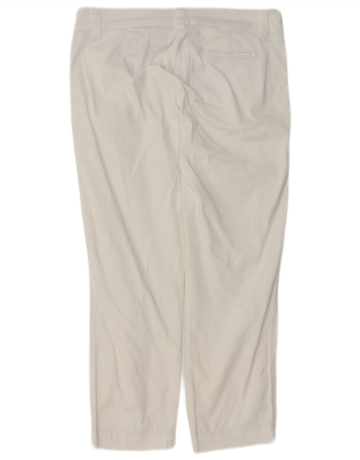 Calça feminina cortada reta NORTH SAILS EU 42 grande W32 L24 branca