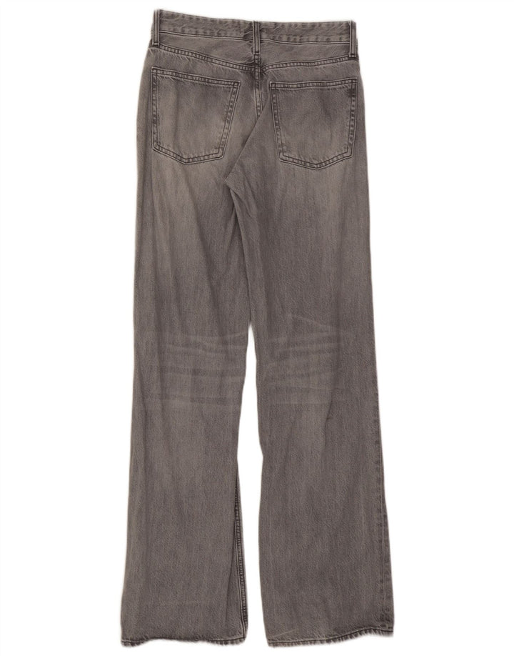 Calça jeans feminina Zara Bootcut EU 36 XS W26 L33 cinza algodão