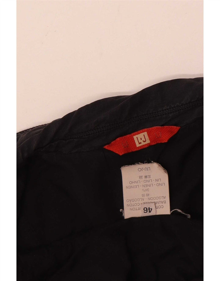 Liu Jo Jaqueta blazer feminina com 1 botão IT 46 grande algodão azul marinho