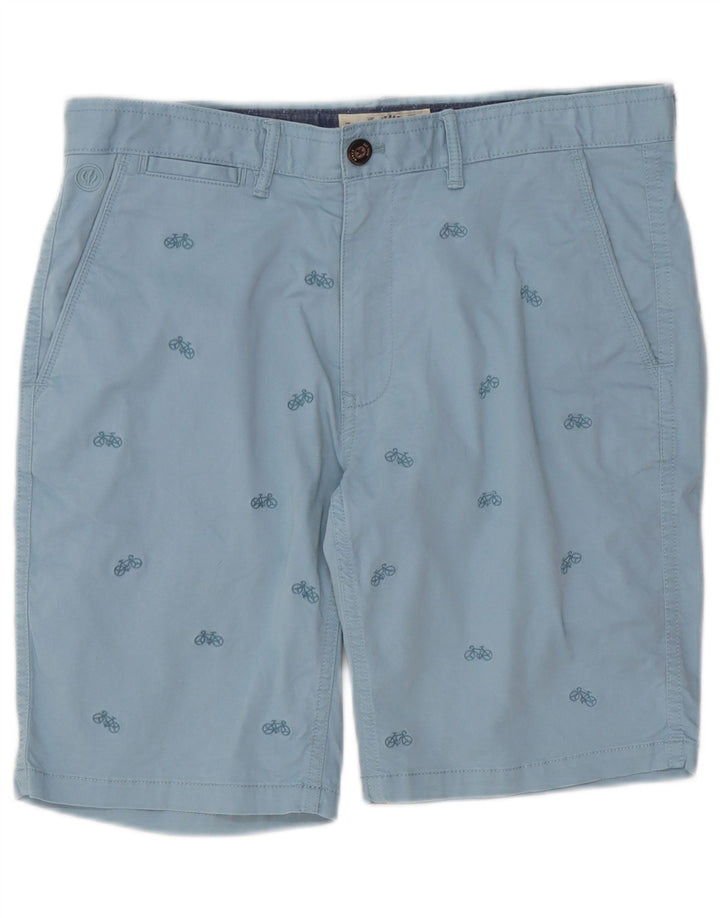 Fat Face Mens Chino Shorts W34 Grande Algodão Manchado Azul