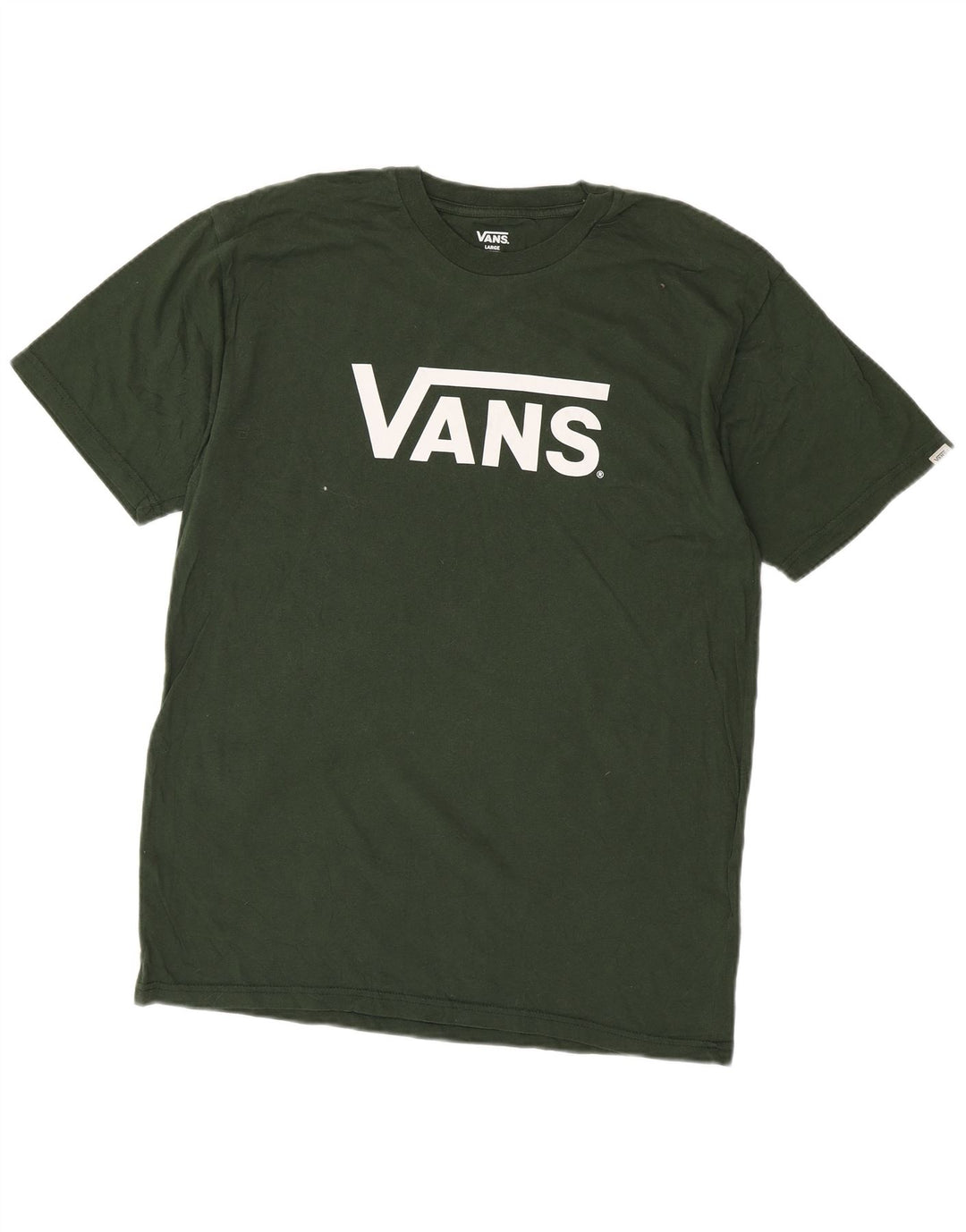VANS Mens Graphic T-Shirt Top Large Green Cotton
