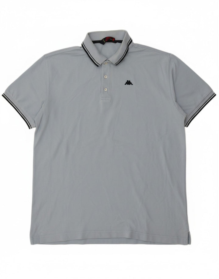 KAPPA Mens Polo Shirt 2XL Blue Cotton Vintage Kappa and Second-Hand Kappa from Messina Hembry 