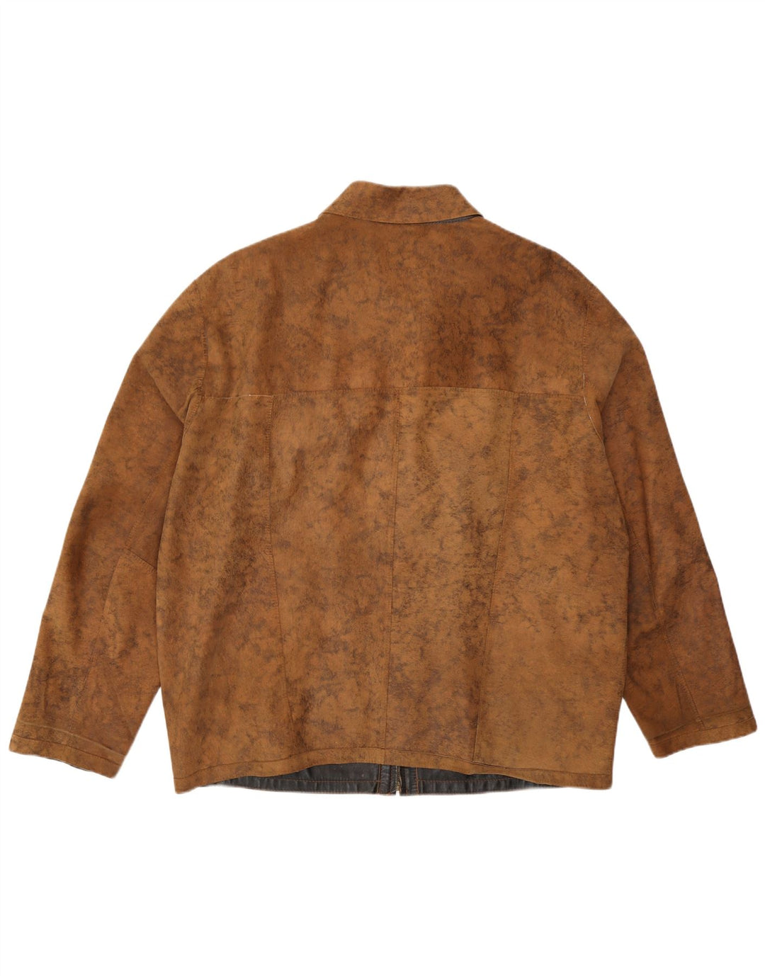 Jaqueta de couro reversível masculina vintage EU 56 3XL marrom