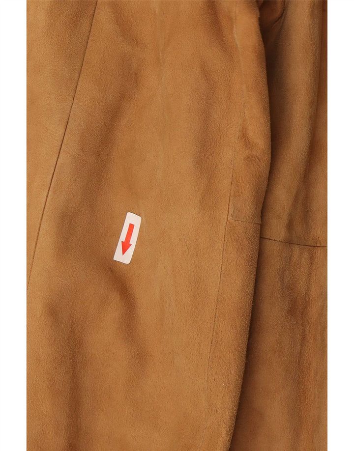 Jaqueta feminina vintage de camurça IT 44 médio bege