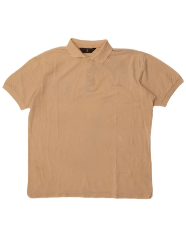 Camisa polo masculina Ivy Oxford grande algodão bege