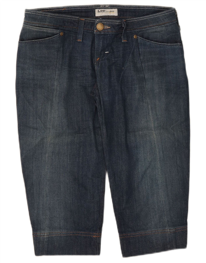 Lee Womens Crystal Capri Jeans W30 L16 Azul Marinho Algodão