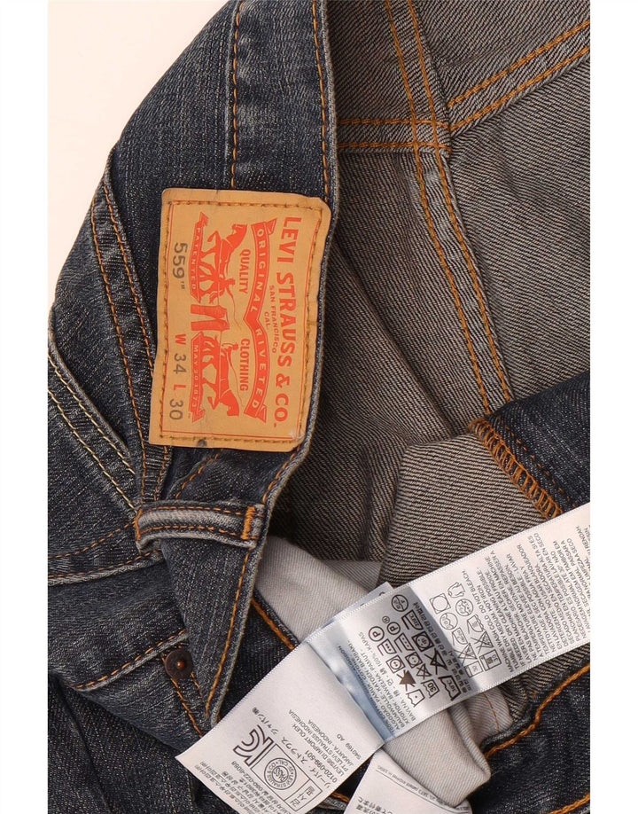Levi's Masculino 559 Straight Jeans W34 L30 Azul Algodão